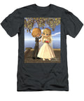 Cute Toon Wedding Couple on a Seaside Balcony Fairy Fantasies T-Shirt