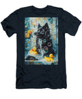 Finnish Lapphund Dog Frolicking in a Bubbly Bathtub Adrien Efren T-Shirt