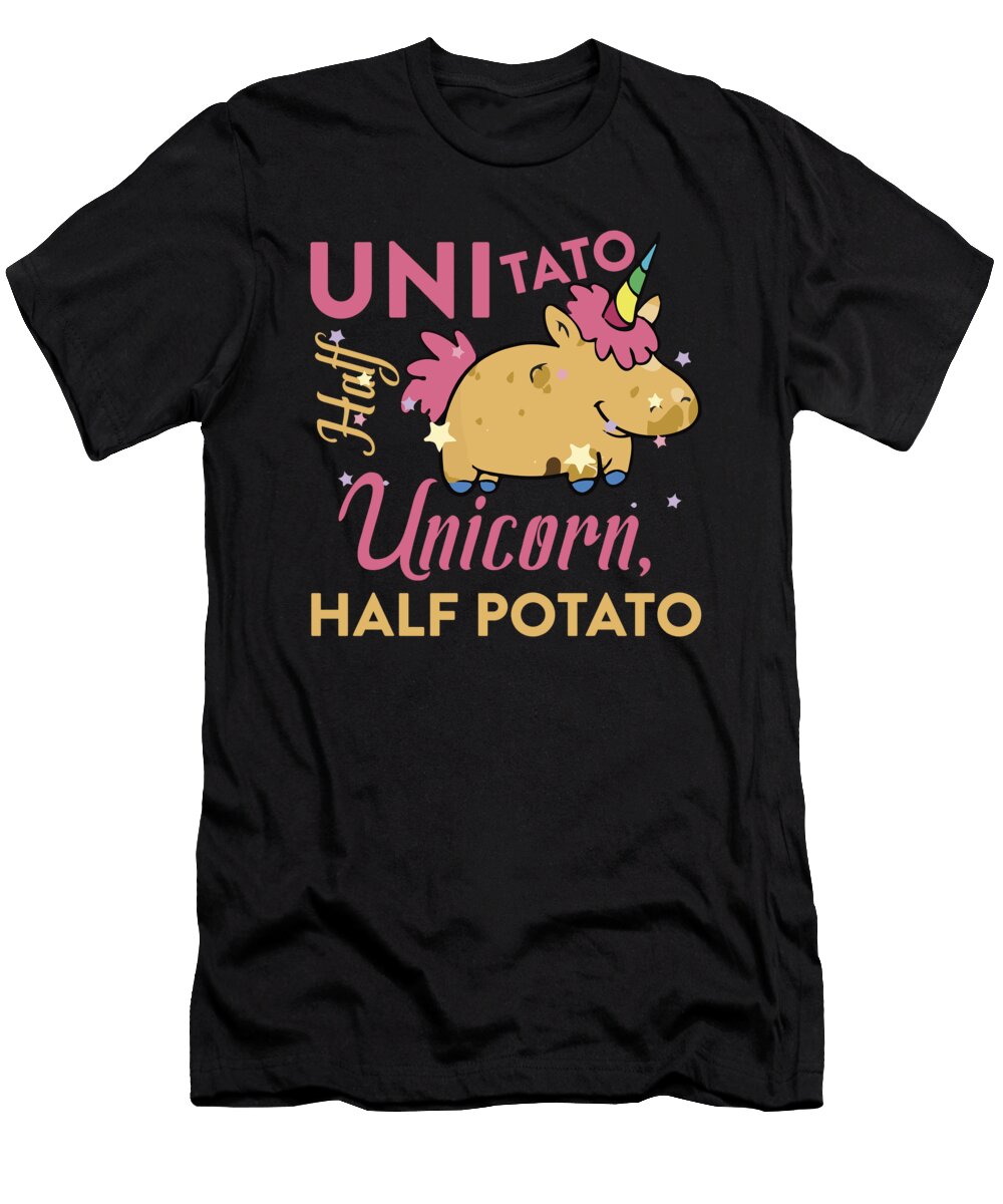 Funny Unitato Half Unicorn Half Potato Eboni Dabila T-Shirt