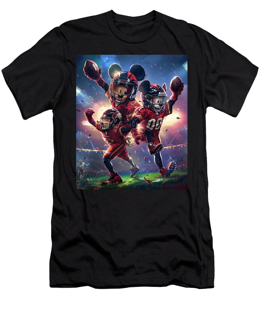 Mickey Mouse Vs Arizona Diamondbacks Battle Cecils Willis T-Shirt