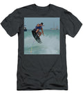 Wakeboarding Guy in the Air During a Jump in Aruba Dejavu Designs T-Shirt