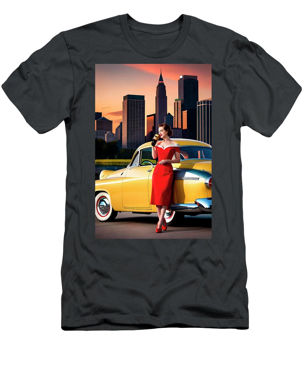 Yellow Car in Ny Gabriel Cusmir T-Shirt